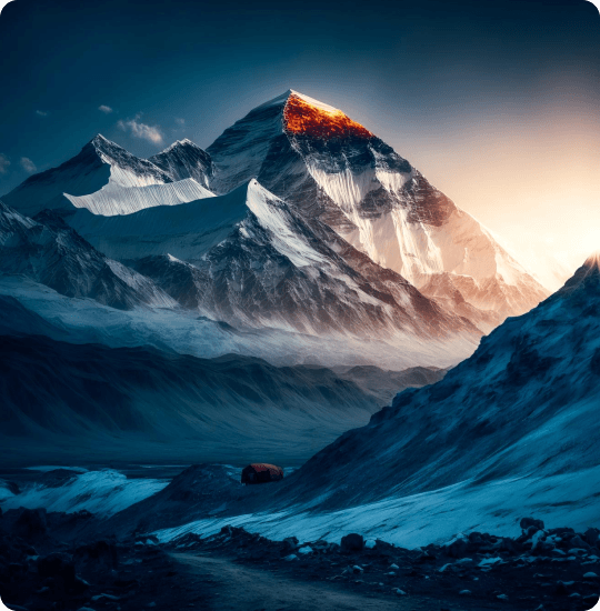 Travellers enjoying a scenic mountain view